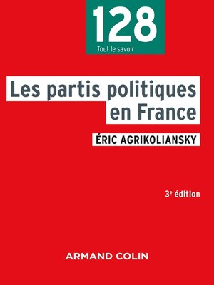 cover image of Les partis politiques en France--3e éd